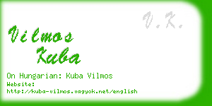 vilmos kuba business card